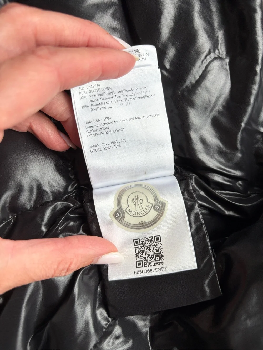 Moncler Kids Shiny Black Quilted Puffer Jacket with Hood